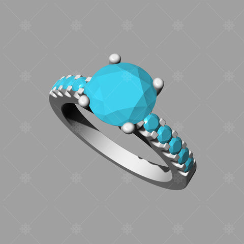 Diamond Ring 3D CAD - A31003