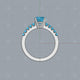 Diamond Ring 3D CAD Side View - A31007