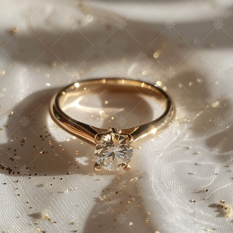 Diamond Ring with Gold Glitter - A51009