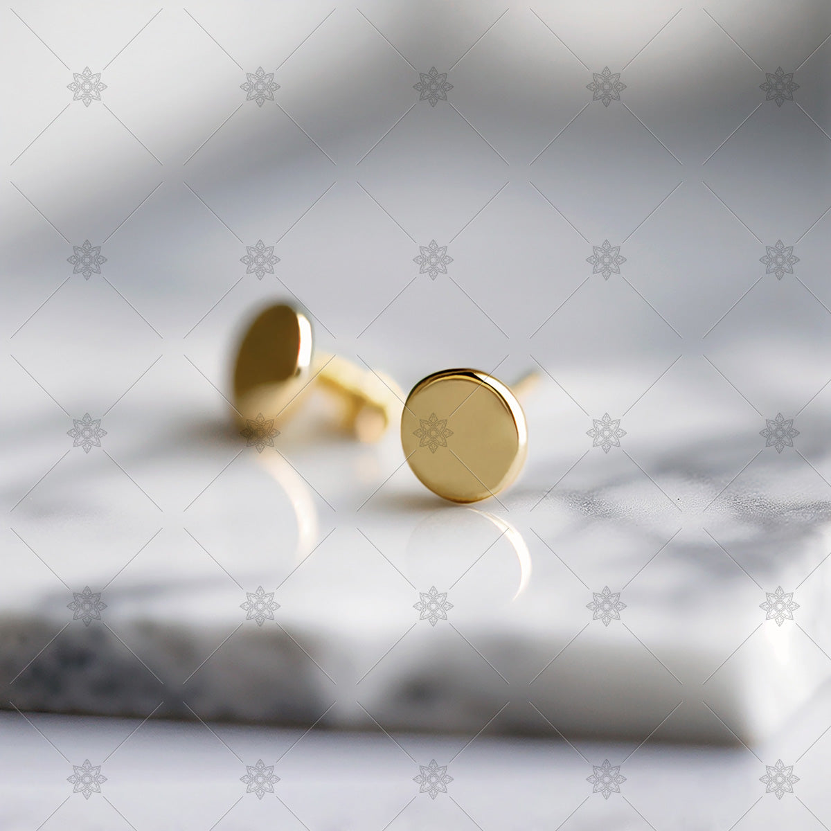 Gold Stud Earrings - AI1034