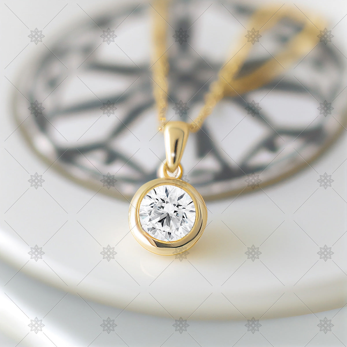 Diamond Solitaire Pendant - AI1040