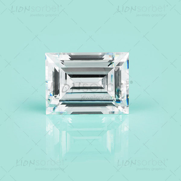 Baguette Diamond image on Tiffany green