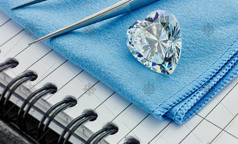 Heart Diamond on Blue cloth  - MJ1040