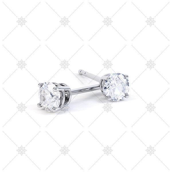 Solitaire Stud Earrings - E001