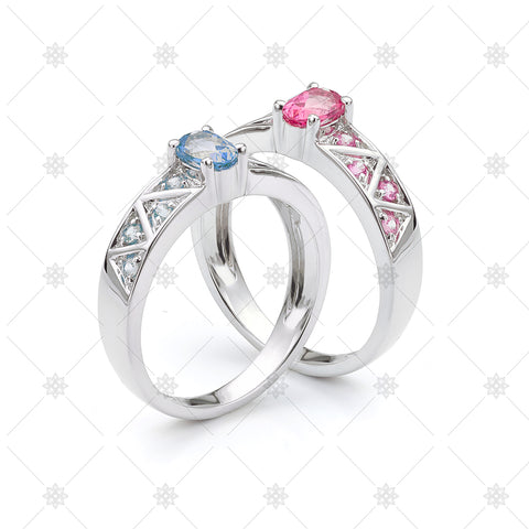 Gemstone Rings Pair - GS1015