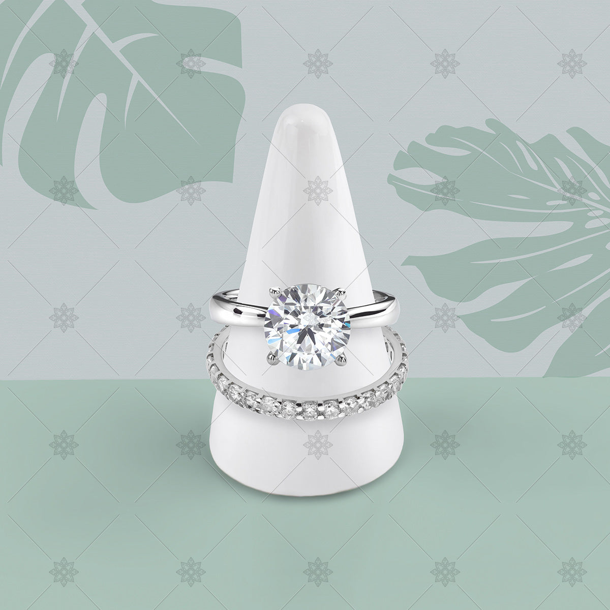 Bridal Ring Set on Display Cone - JG5122