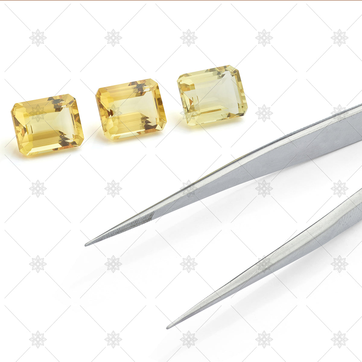 Citrine Gemstones with Tweezers - JG4009