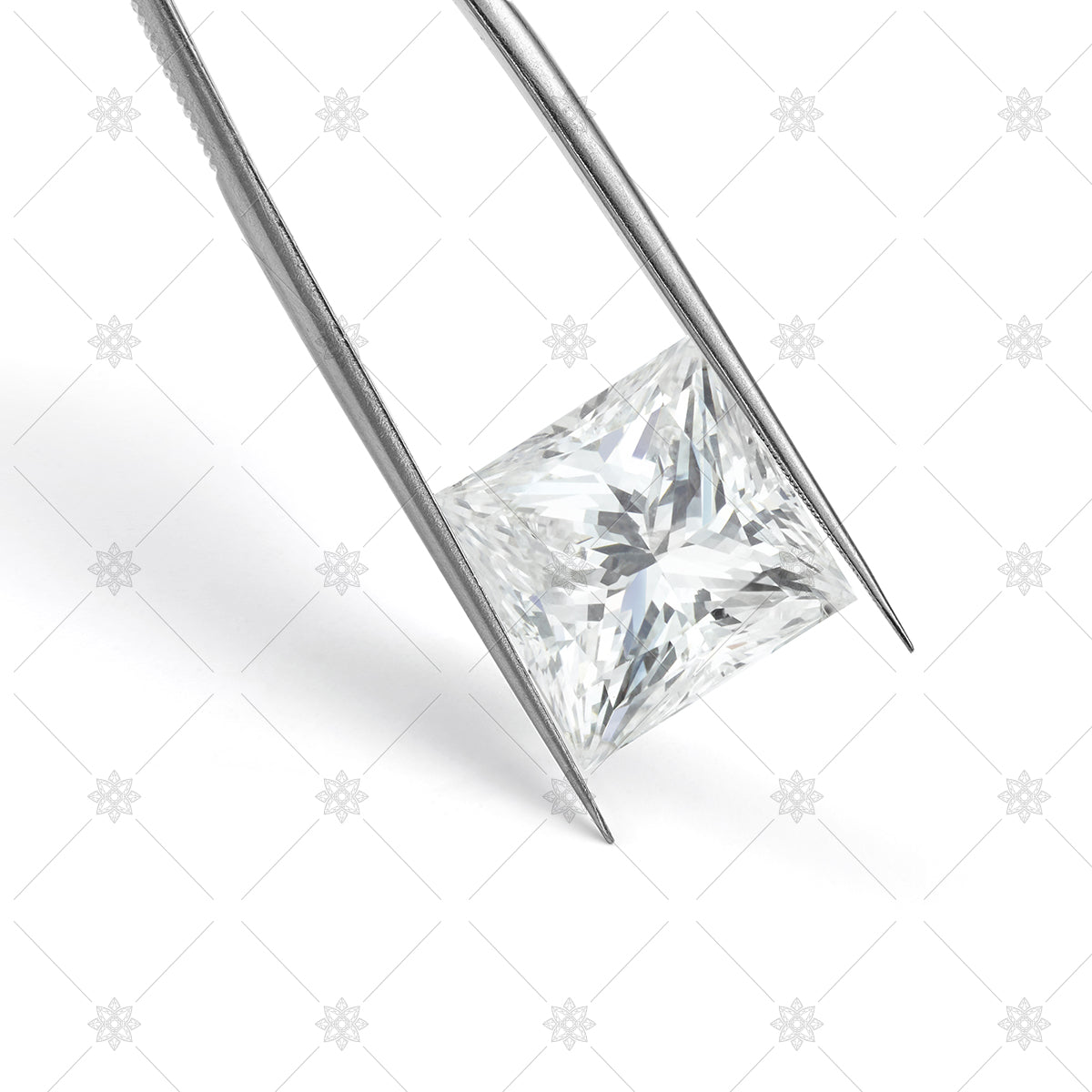 Princess Cut Diamond in Tweezers - JG4019