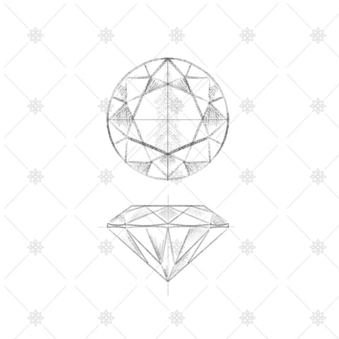 Round Brilliant Cut Diamond Sketch - JG4037