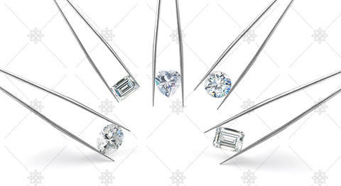 Multiple diamond stones with tweezers - JG4079