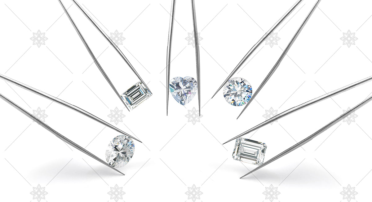 Multiple diamond stones with tweezers - JG4079