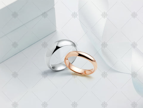 Plain Wedding Bands with Ribbon - JG4093