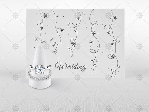 Wedding Card and Diamond Rings - JG4096A