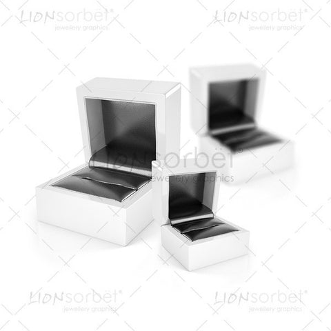 Image of 3 jewellery boxes without rings