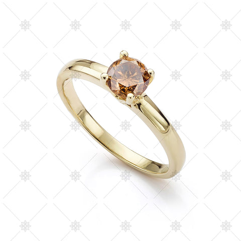 Chocolate Diamond Solitaire Ring - LS1009