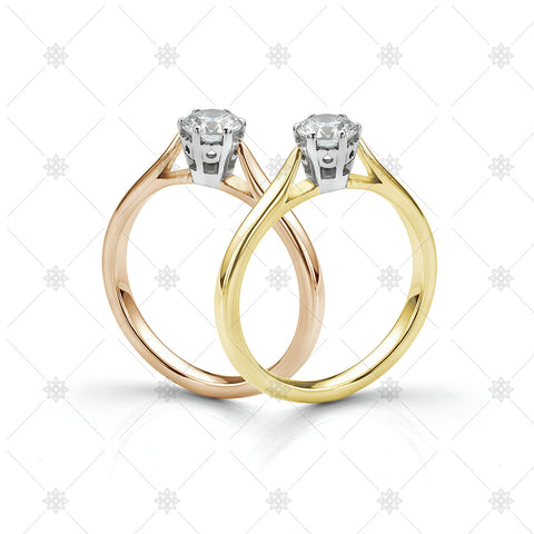 18ct Gold Solitaire Diamond Rings - LS1010