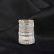 Gold Eternity ring stack on black silk - NC1026
