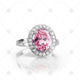 Big Pink Halo Ring - NE1015