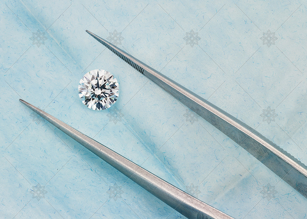 1.2ct Round Diamond on Blue - NE1028