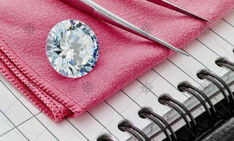 Round Diamond on Pink cloth - MJ1047