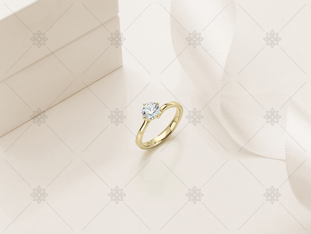 Yellow Gold Diamond Ring - Studio Shot - MJ1019