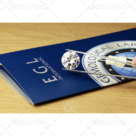 EGL Certificate with diamond tongs