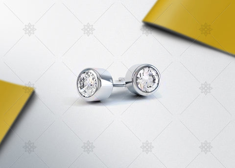 Round Stud Earrings light Studio - SD1004