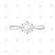 6 Claw Round Diamond Ring Sketch - SK1003
