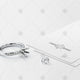 Platinum Ring with Loose diamond and Pencil drawing - SK1009