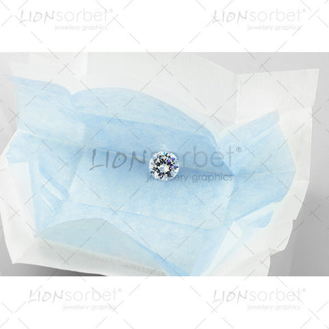Single diamond in parcel paper
