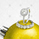 Winter Rings on Yellow Christmas Bauble - WC1003