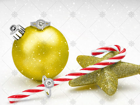 Diamond Rings with Lemon Yellow Candy Christmas - WC1015