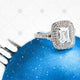 Emerald Diamond Ring on Blue Bauble - WC1021