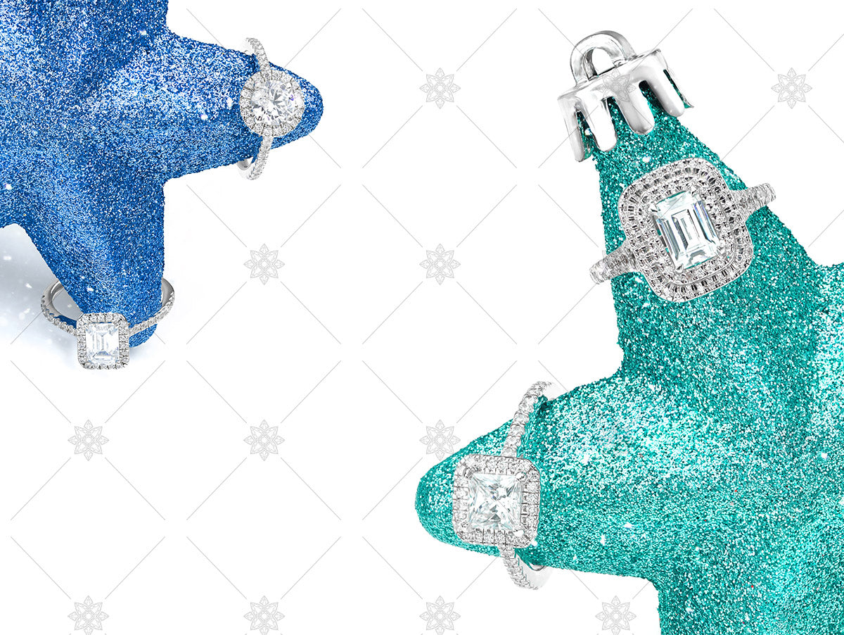 Christmas Star Diamond Rings - WC1030