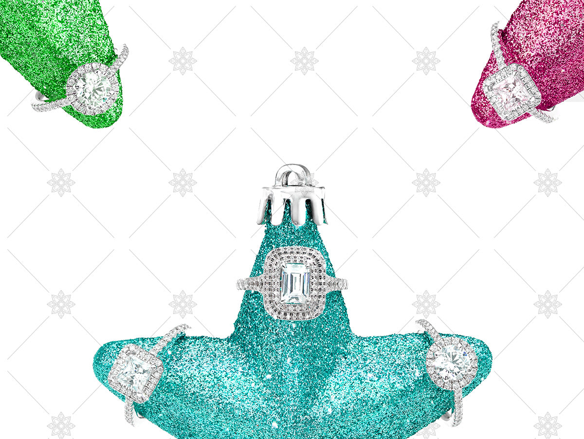 Christmas Star Diamond Rings - WC1031