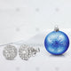 Halo Earrings Blue Christmas Bauble - WC2003