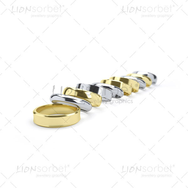 Line of wedding rings