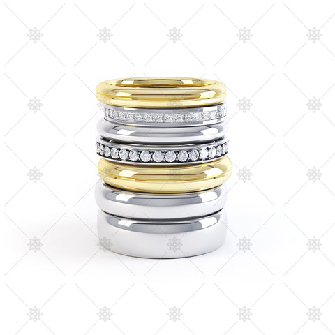 Stacked Wedding Rings - WP1001