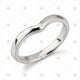 V Shaped Wedding Ring Plain white Gold - A21002
