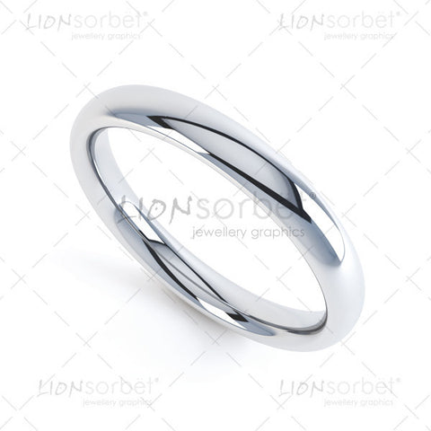 3mm Court shaped wedding ring image, photos of jewellery for web use
