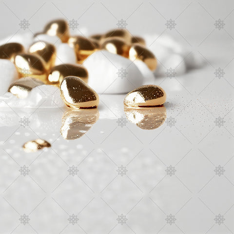 Gold Bullion Pellets on white - AI1007