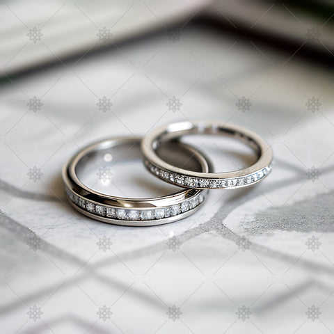 Diamond wedding rings set - AI1021