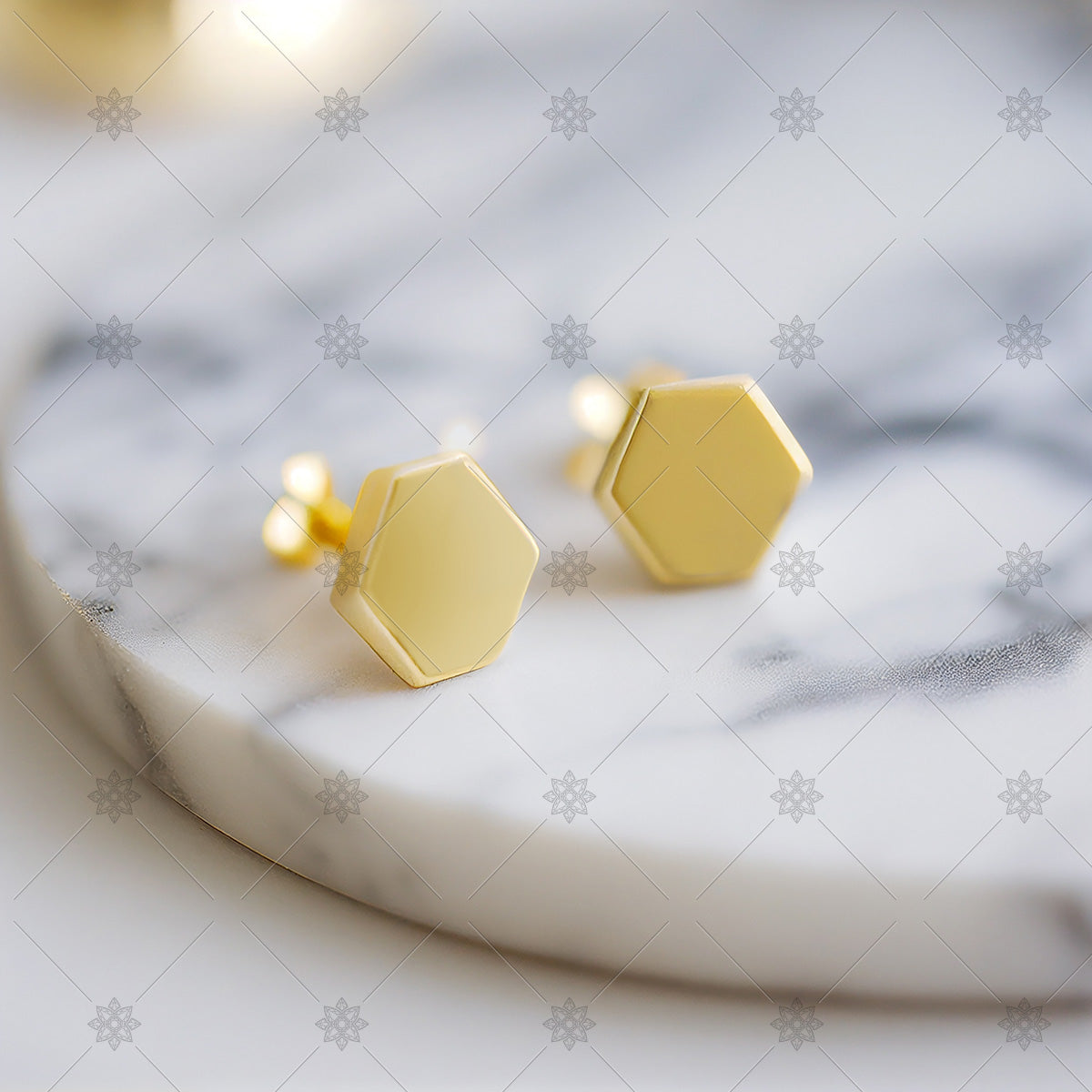 Gold Stud Earrings - AI1032