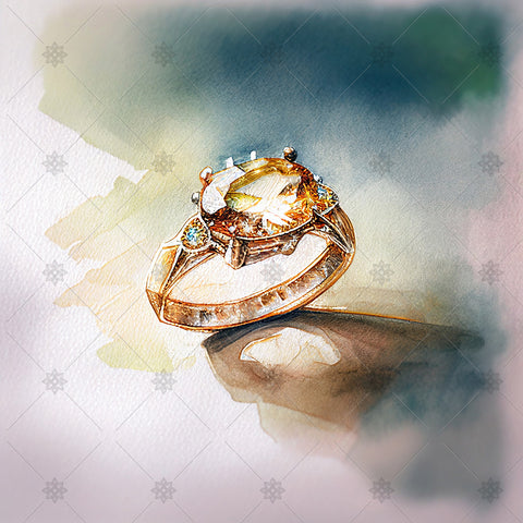 Watercolour Diamond Ring - AI1050
