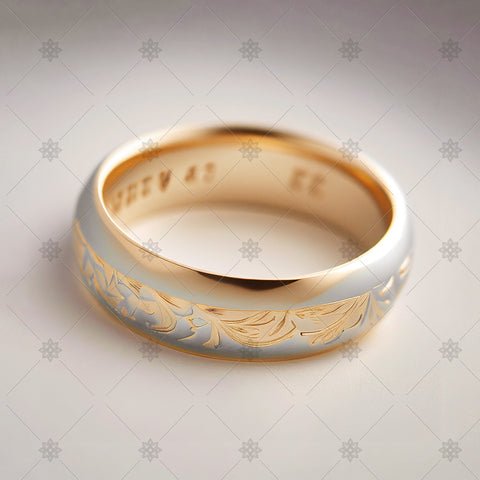 Engraved wedding ring - AI1052