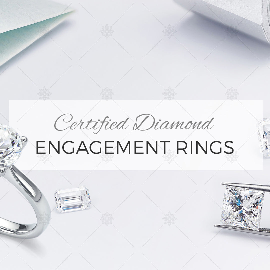 Oval Engagement Ring, IGI Certified Lab Diamond Distance Pave Set Ring