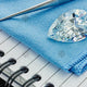 Pear Diamond on Blue cloth  - MJ1041