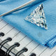 Trilliant Diamond on Blue cloth  - MJ1042