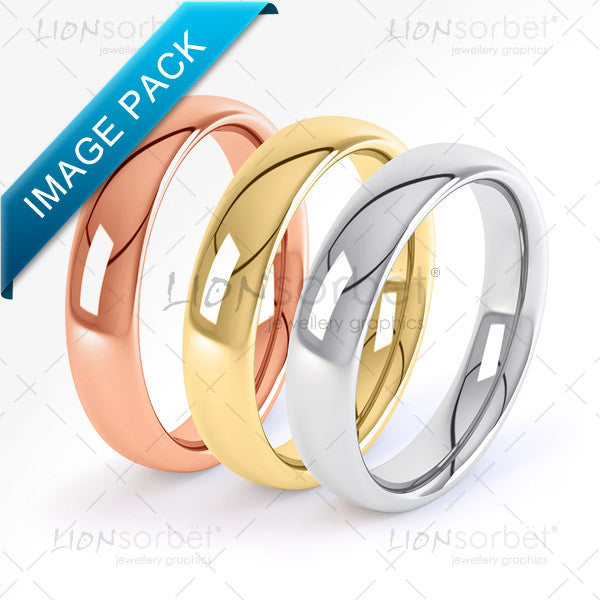 colour wedding rings pack