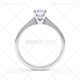 Emerald Diamond Ring with Set Shoulders - E1004